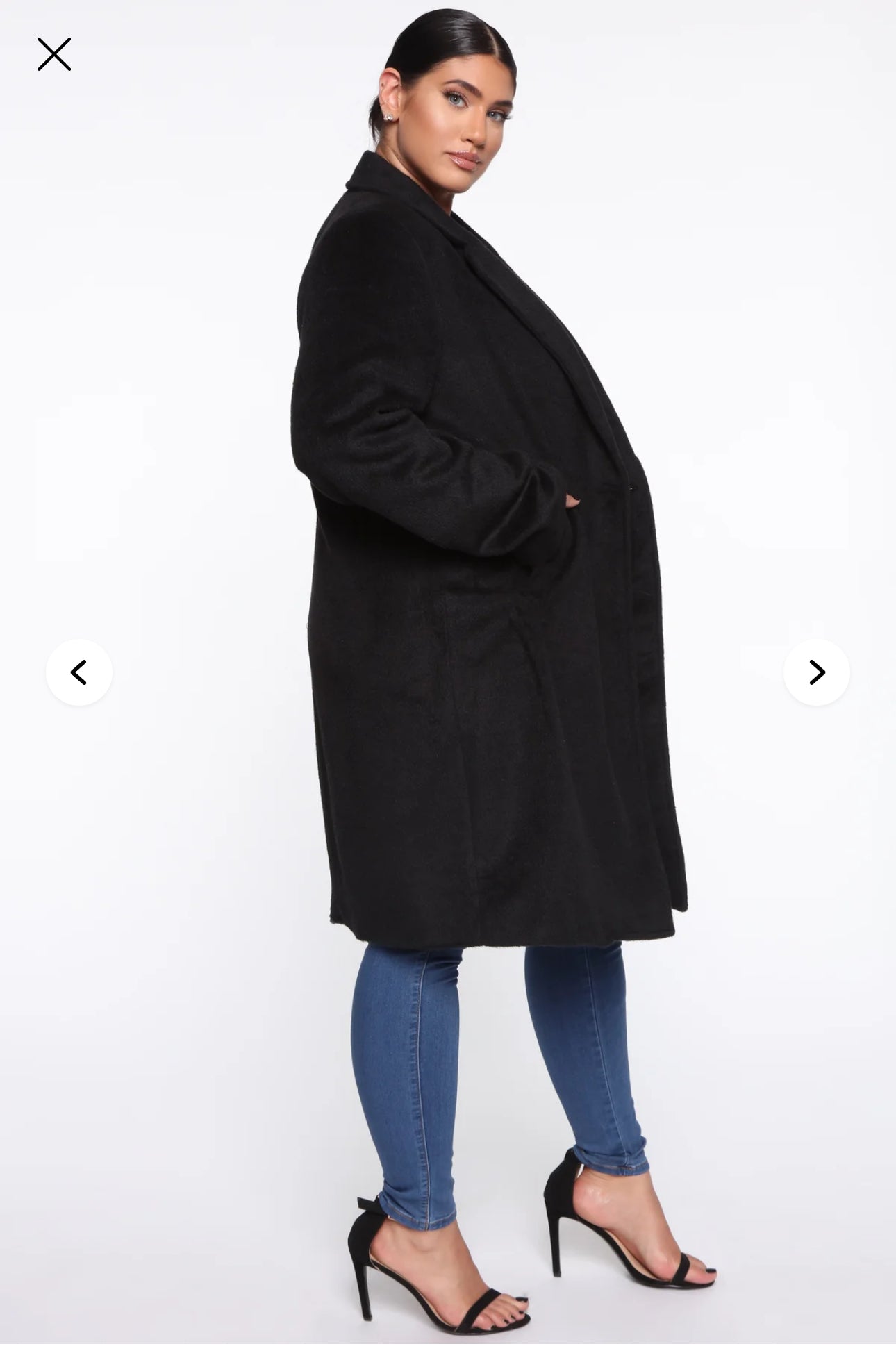 Fashion Nova It's A Long Story Coat - Black
