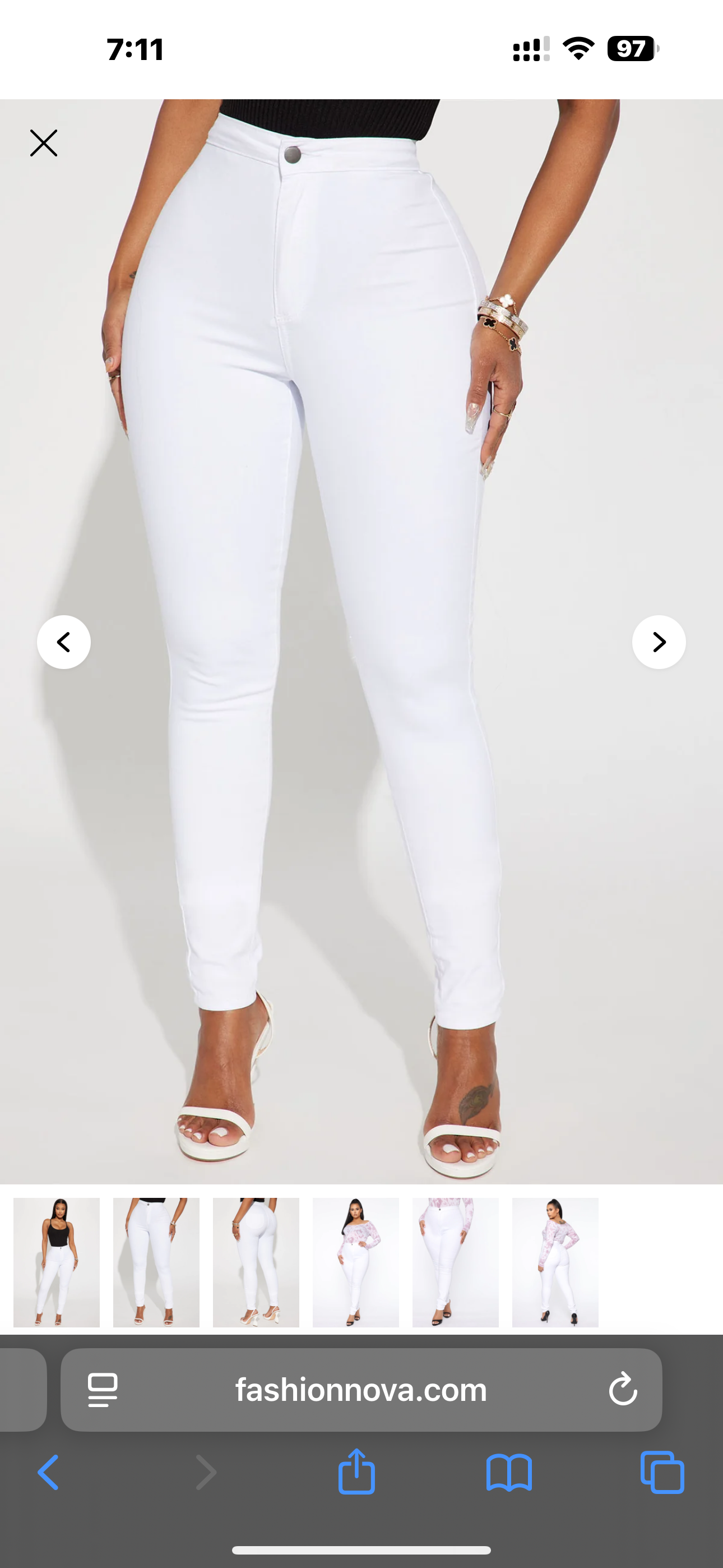 Fashion Nova Super High Waist Denim Skinnies - White
Size: 15
