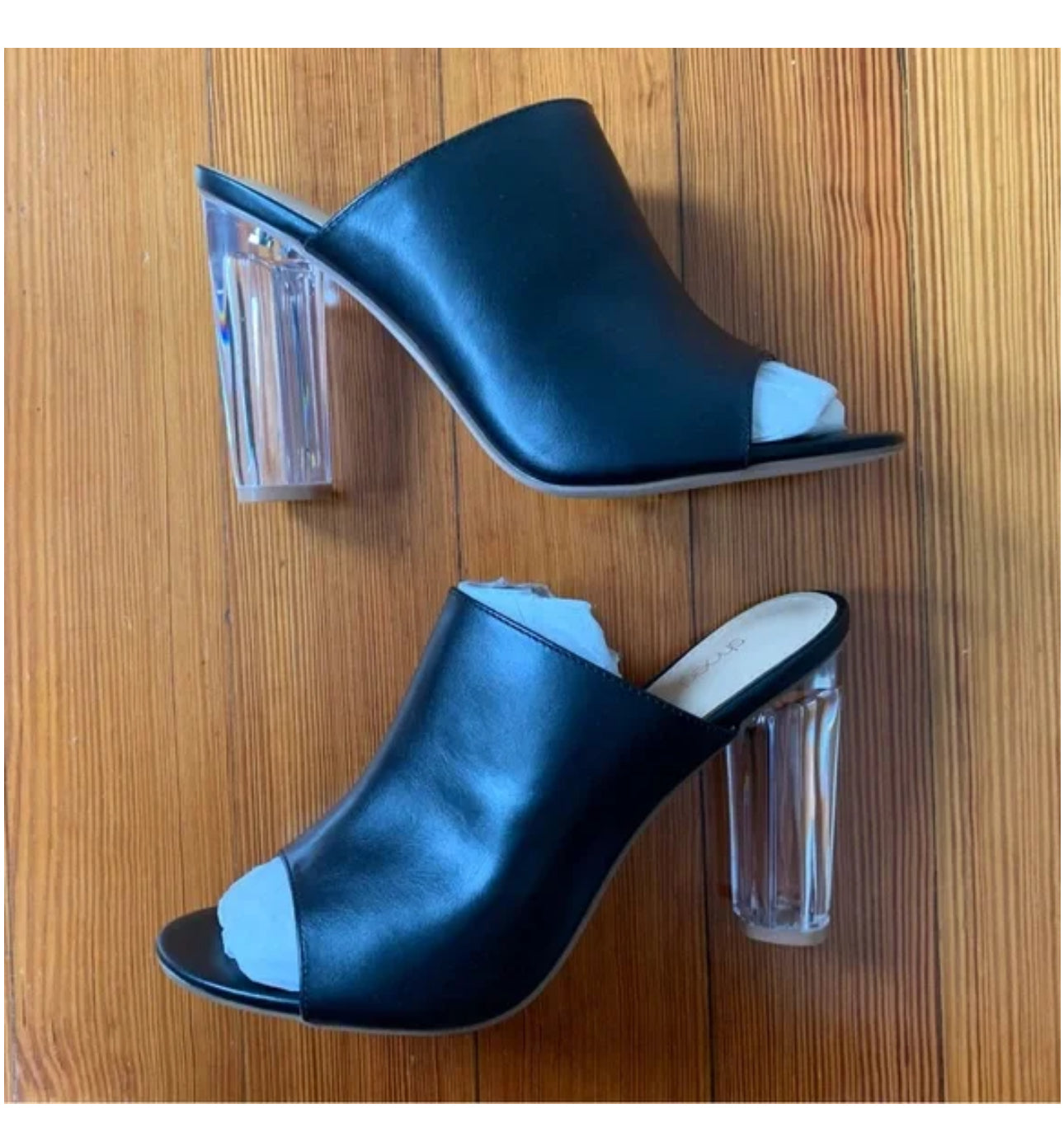 SHOE DAZZLE NEPHELE CLEAR HEELED SANDAL
