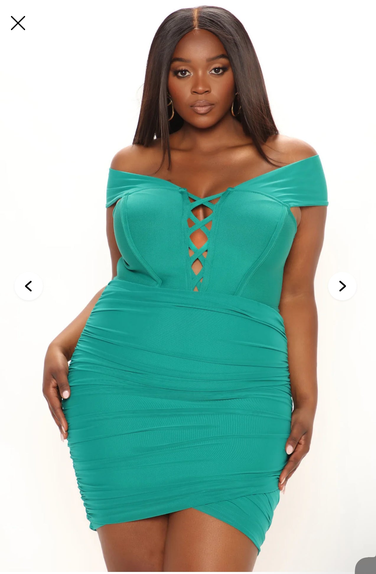 Fashion Nova Good Vibrations Bandage Mini Dress - Green