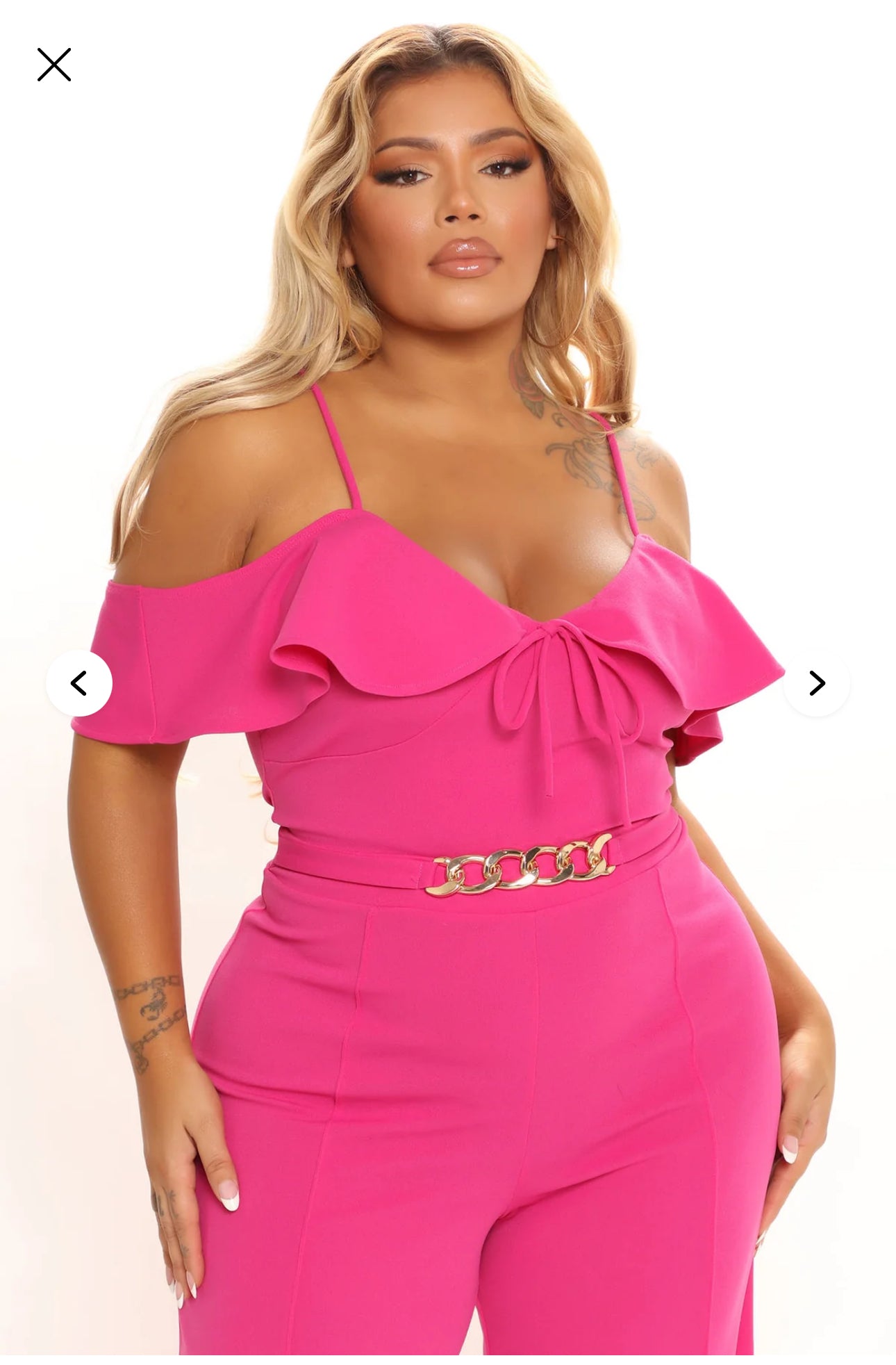 Fashion Nova Back In The Groove Jumpsuit - Magenta