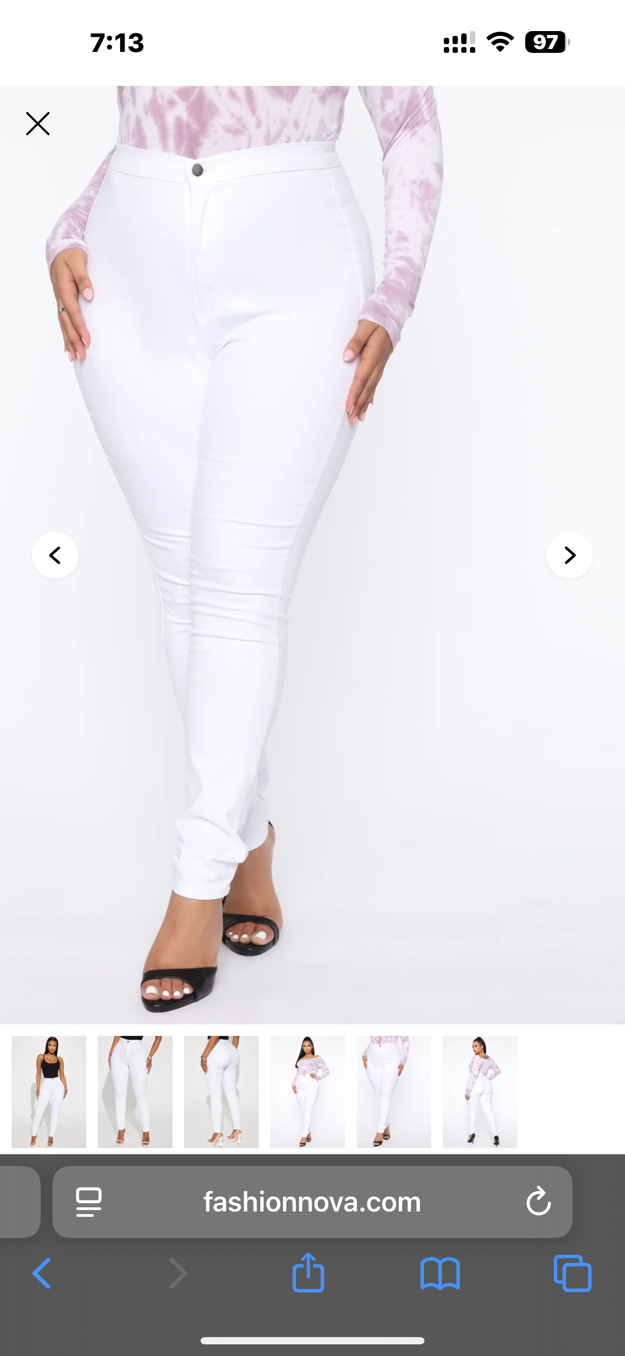 Fashion Nova Super High Waist Denim Skinnies - White
Size: 15