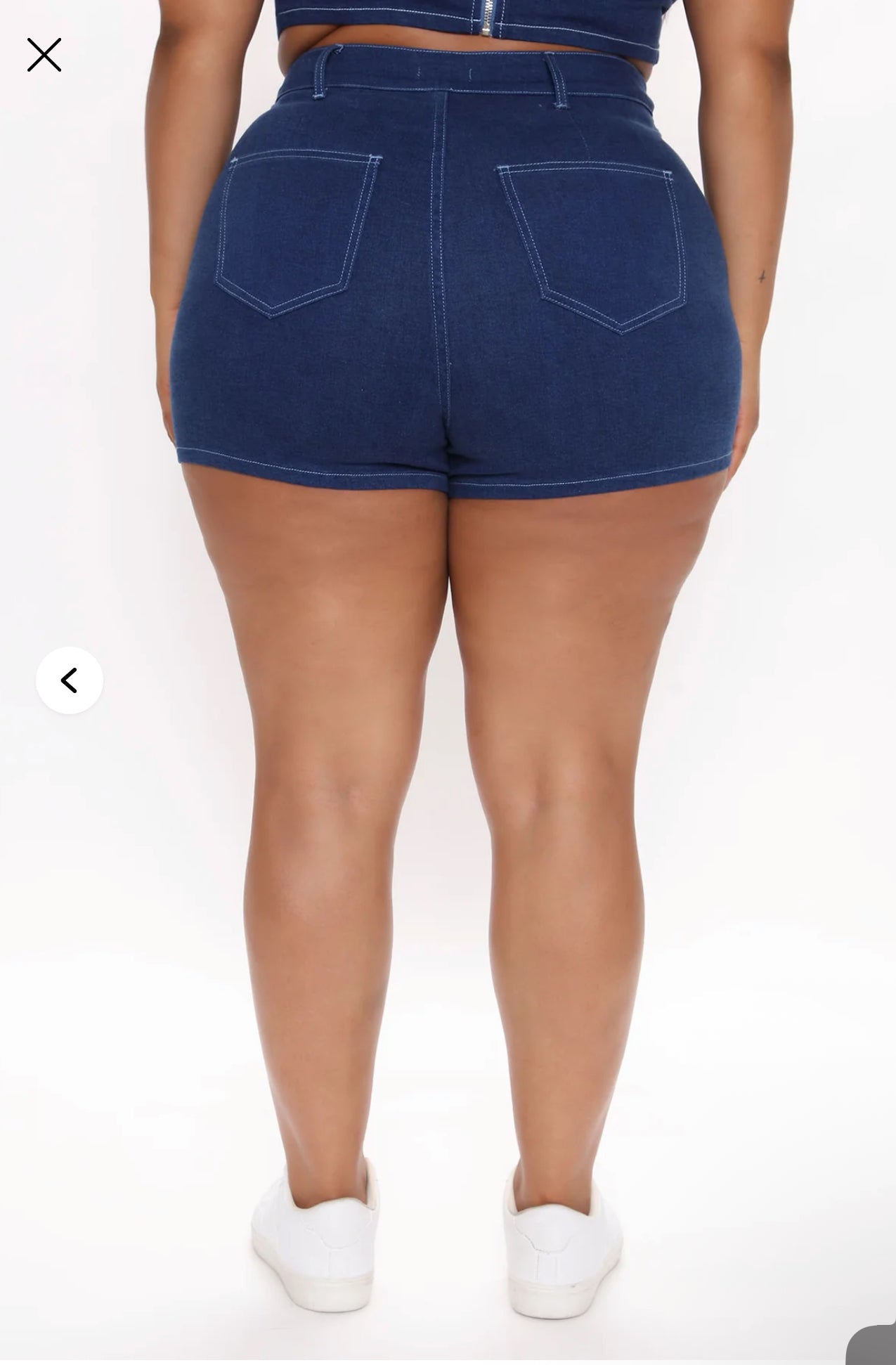 Fashion nova Peace Train Patchwork Stretch Denim Shorts - Blue/combo