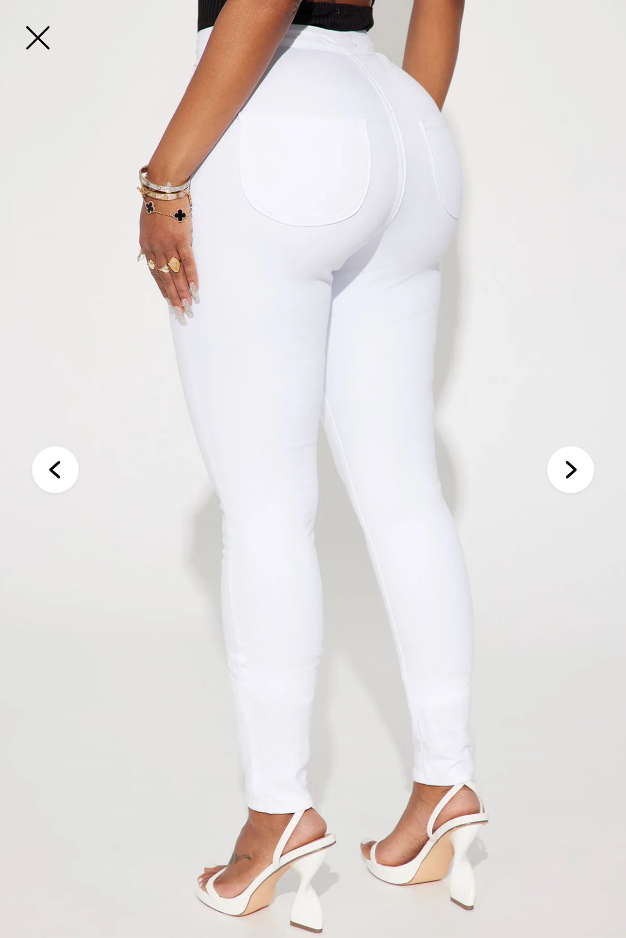 Fashion Nova Super High Waist Denim Skinnies - White
Size: 15