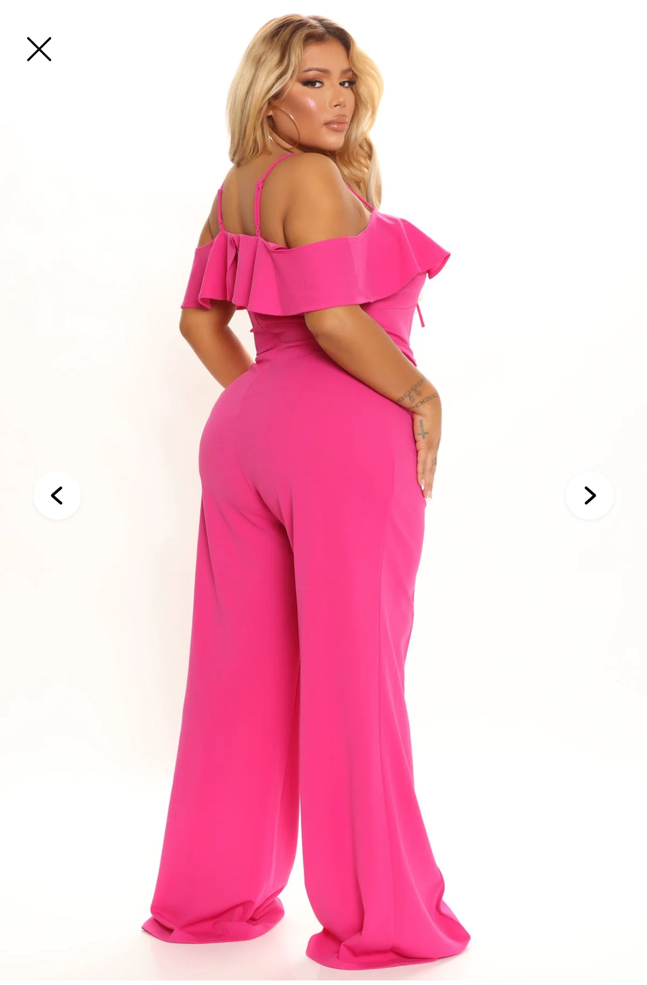 Fashion Nova Back In The Groove Jumpsuit - Magenta