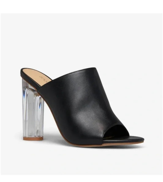 SHOE DAZZLE NEPHELE CLEAR HEELED SANDAL