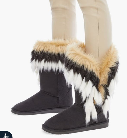 SHOE DAZZLE WINTER'S COMING FAUX FUR FUZZIE