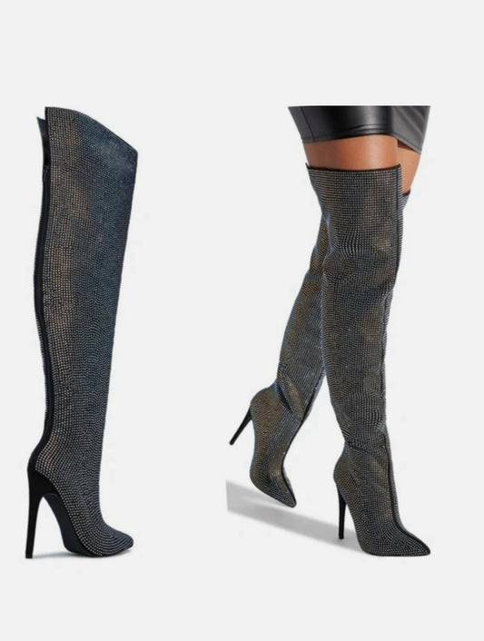 SHOE DAZZLE CHARMED OVER THE KNEE BOOT